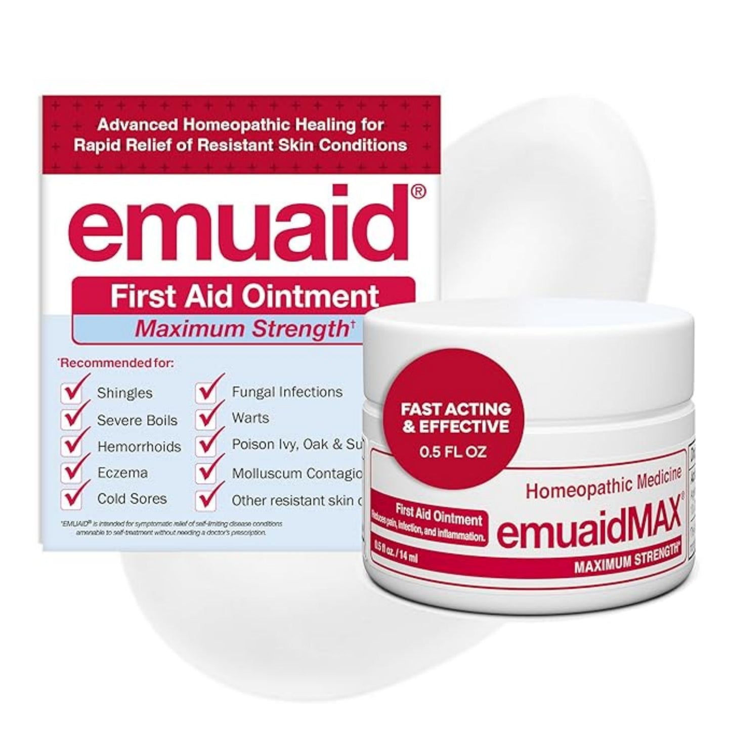 emuaid EMUAIDMAX Ointment for Itchy Skin, Maximum Strength Treatment for Athlete's Foot, Psoriasis, Jock Itch, Rash, Eczema, Cold Sores, Blisters, and Yeast Infection 2oz