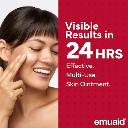 emuaid EMUAIDMAX Ointment for Itchy Skin, Maximum Strength Treatment for Athlete's Foot, Psoriasis, Jock Itch, Rash, Eczema, Cold Sores, Blisters, and Yeast Infection 2oz